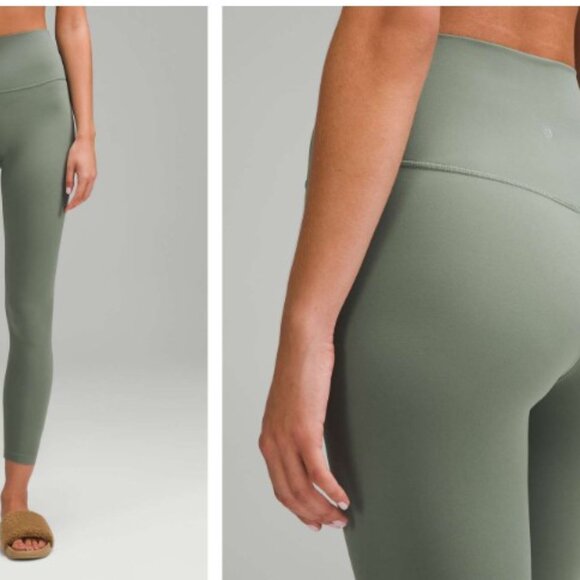 Lululemon Align High-Rise Pant 25" Grey Eucalyptus Size 6 - Picture 5 of 5